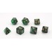 Dobbelstenen Stardust Single Groen 7set