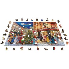 Wooden puzzle Christmas street 1010 XL