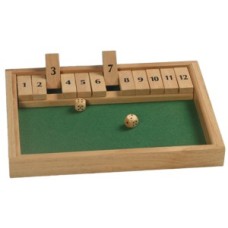 Shut the box dobbelsp.12 cijf.31x23x3cm.HOT