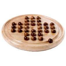 Solitair hout rond 22 cm. houten kogels