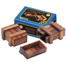 Puzzle Schatkist hout 9x7x4 cm.